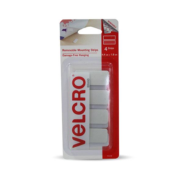 CMR VELCRO® BRAND REMOVABLE STRIPS 4.4X1.9CM 4 SETS