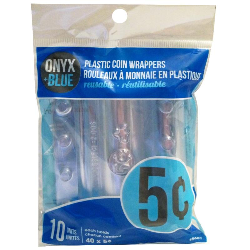 CMR ONYX+BLUE 10 PLASTIC COIN WRAPPERS