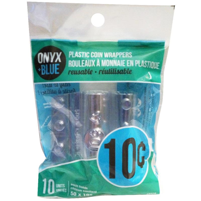 CMR ONYX+BLUE 10 PLASTIC COIN WRAPPERS